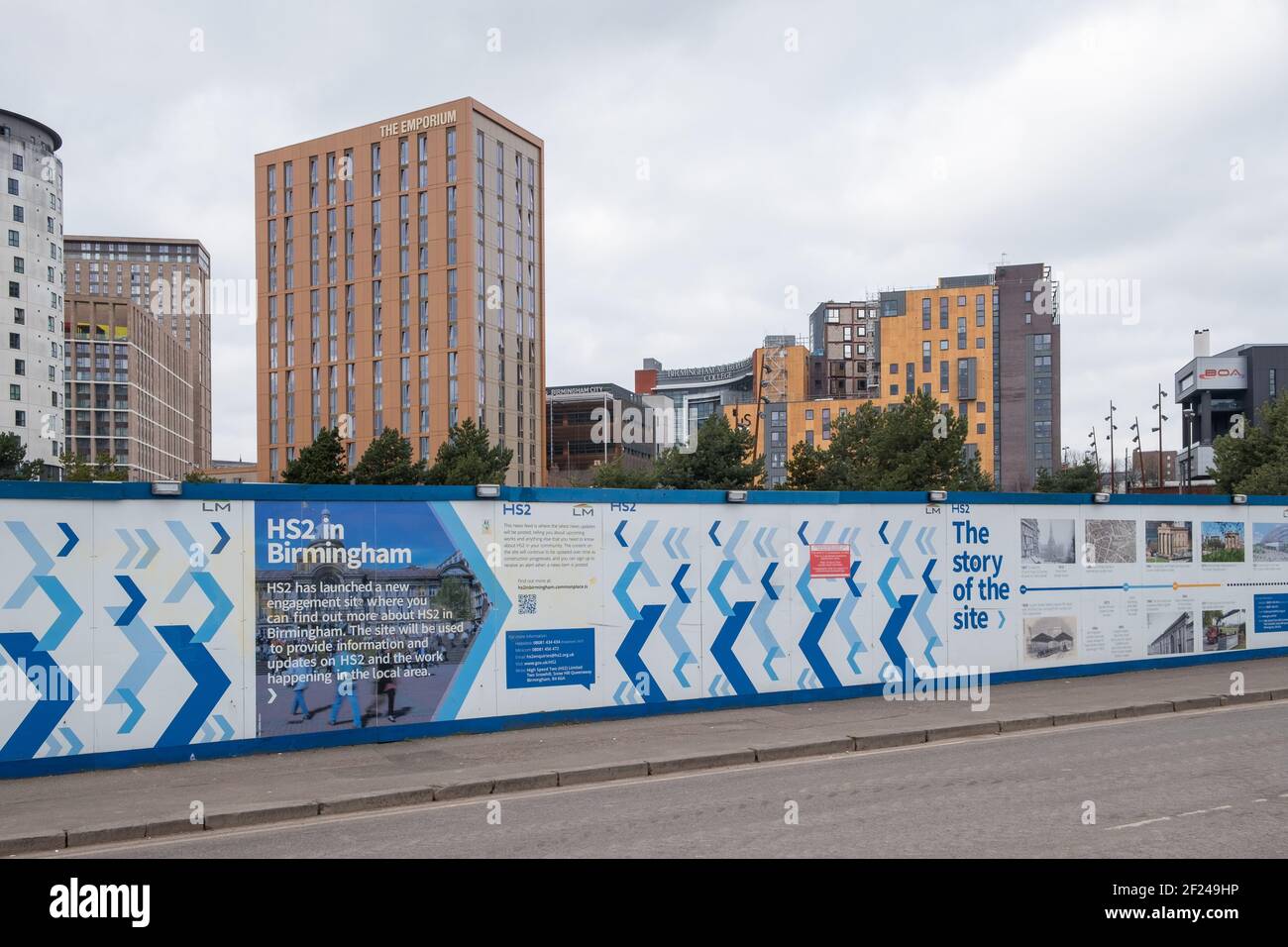 Site de construction HS2 à Curzon Street, Eastside, Birmingham, Royaume-Uni Banque D'Images