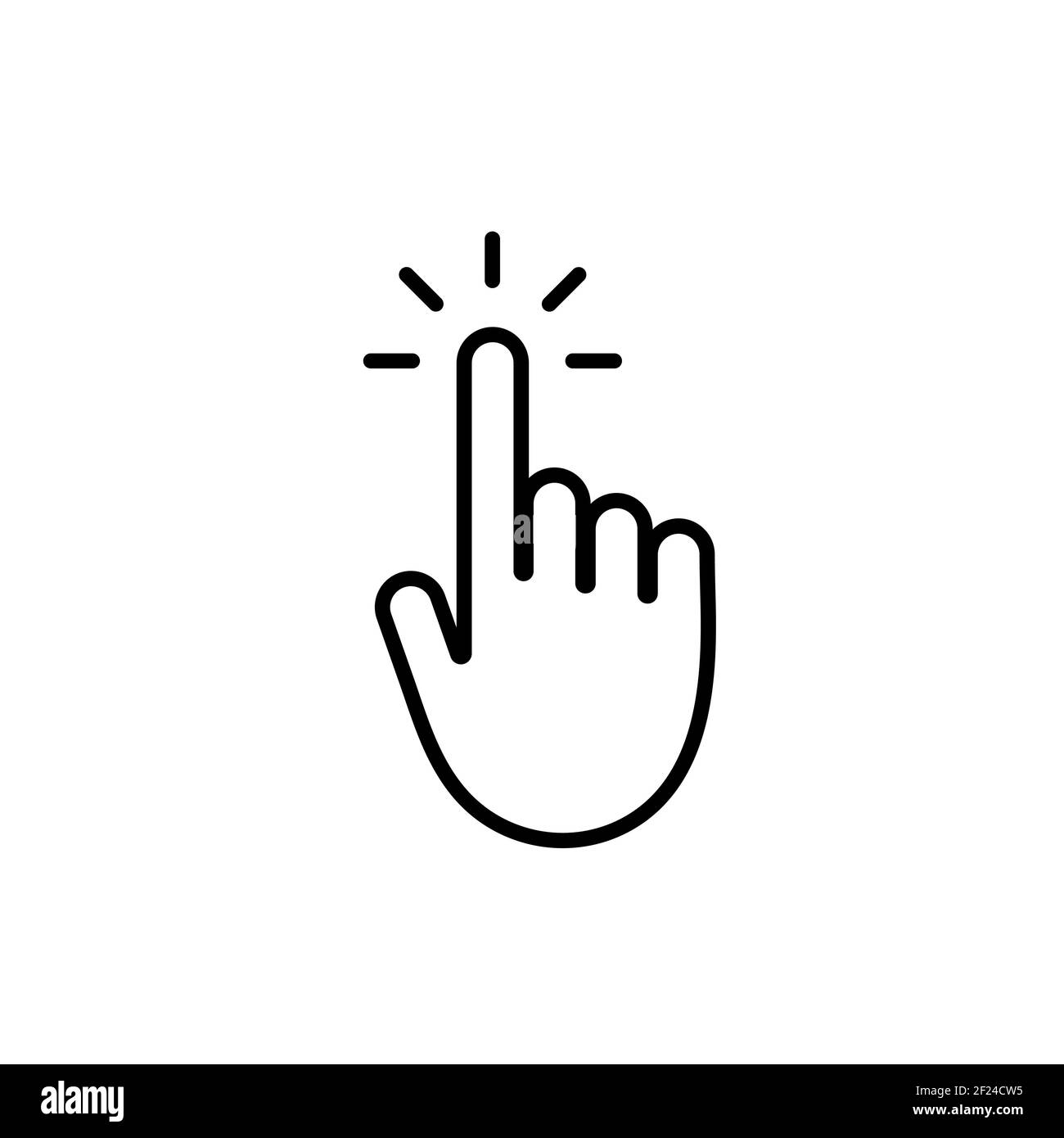 Cliquez à la main sur l'icône. Symbole du pointeur. Vecteur EPS 10 Illustration de Vecteur
