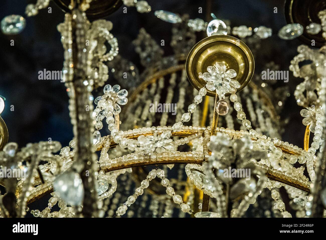 Intérieur d'une maison baroque à Gênes en Ligurie Italie Banque D'Images