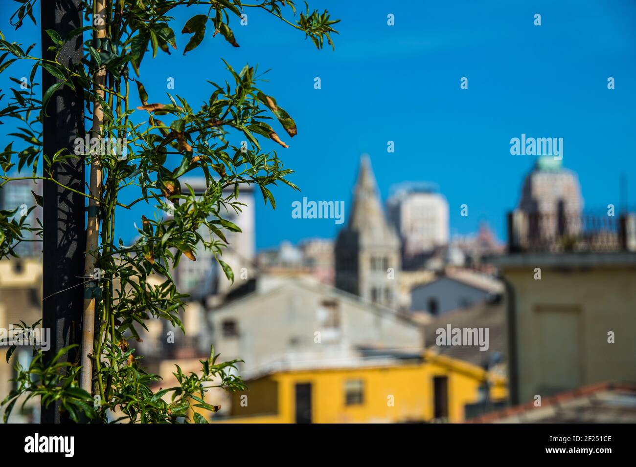 Vue sur la ville de Gênes-Ligurie en Italie Banque D'Images