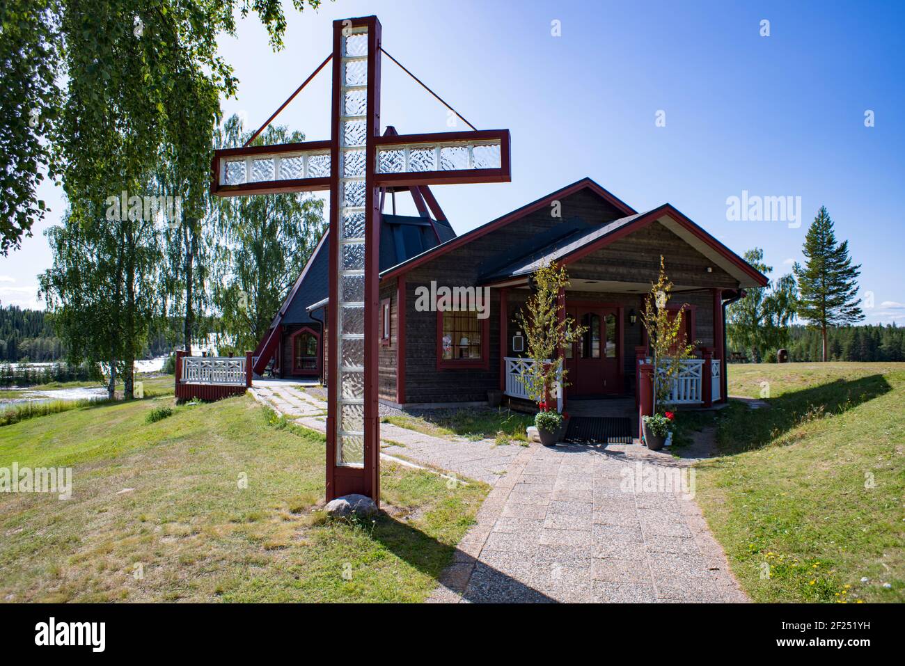 Chapelle Storforsen, église en bois de Laponie suédoise et chapelle Banque D'Images
