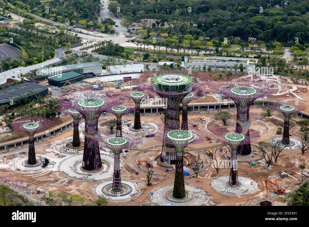 De nouveaux jardins botaniques en construction à Singapour Banque D'Images