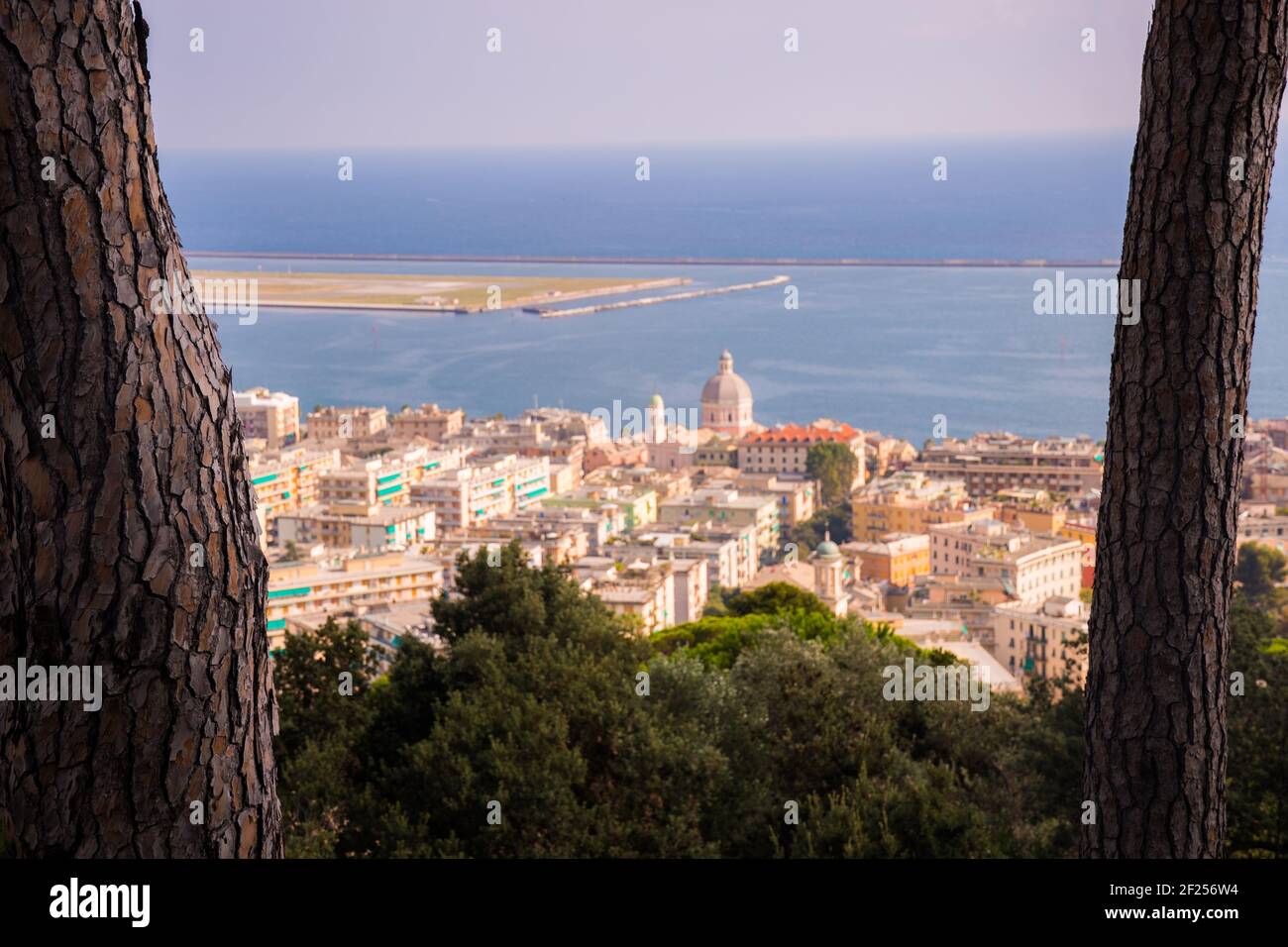 Vue sur la ville de Gênes-Ligurie en Italie Banque D'Images