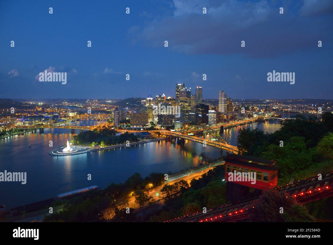 Pittsburgh, de l'Incline Duquesne, Pittsburgh, Pennsylvanie Banque D'Images