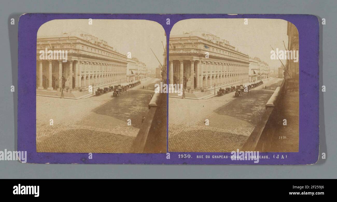 GEZICHT OP course du Red Hat te Bordeaux ; rue du chapeau-Rouge, à Bordeaux .. Banque D'Images