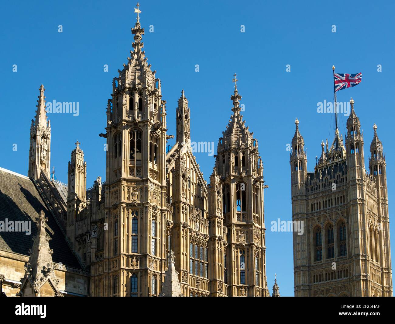 Vue sur le Soleil, chambres du Parlement Banque D'Images