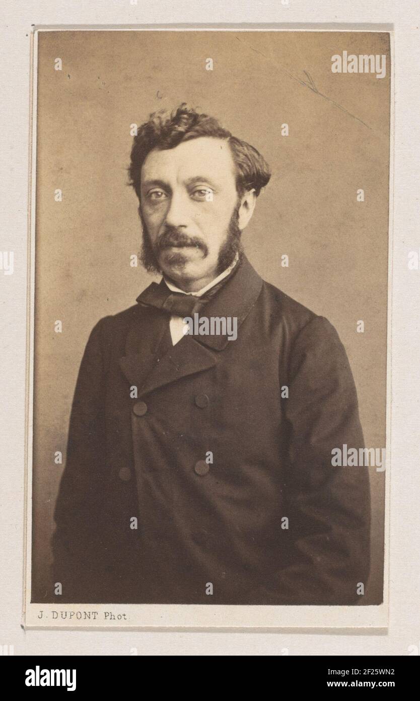 Portret van de Schilder Louis de Winter, Halffiguur; l'École d'Anvers. / Biographies de Portraits cartes de visite. / Collection Dupont ... Banque D'Images