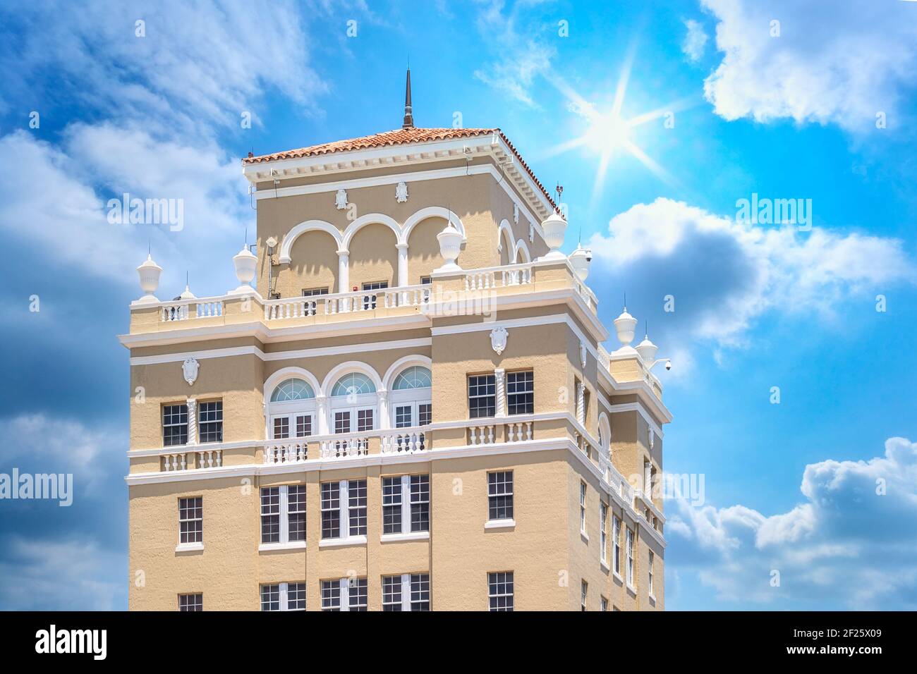 Quartier de construction art-déco, Miami, Floride, États-Unis Banque D'Images