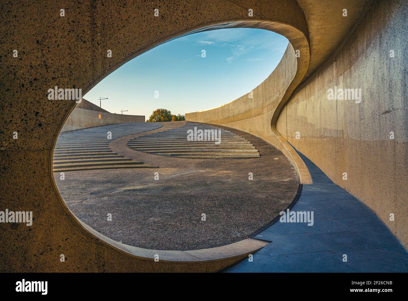 Architecture moderne en Belgique. Brug van Vroenhoven. Banque D'Images