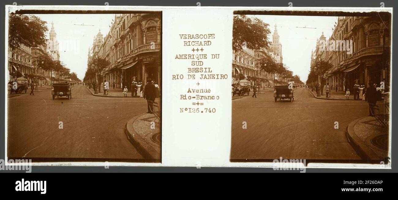 Amerique du Sud, Bresil Rio de Janeiro + Avenue Rio-Branco .. Banque D'Images