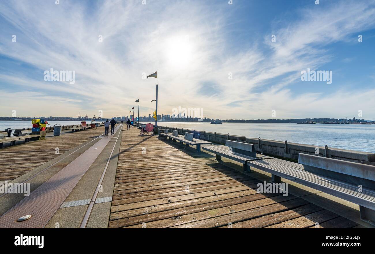 Jetée Burrard Dry Dock, North Vancouver, Canada. Banque D'Images