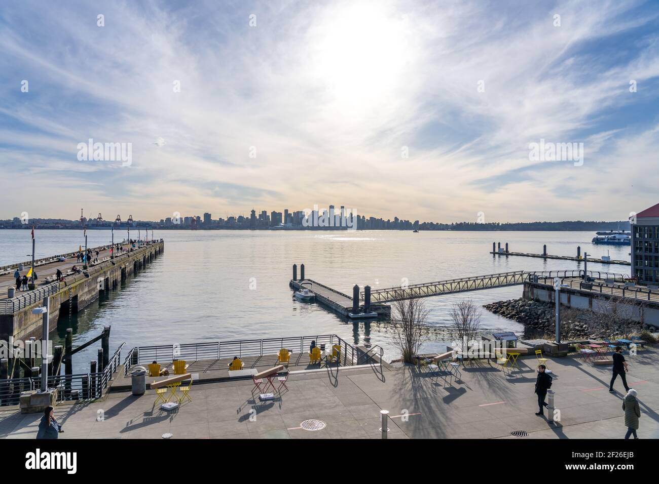 Jetée Burrard Dry Dock, North Vancouver, Canada. Banque D'Images