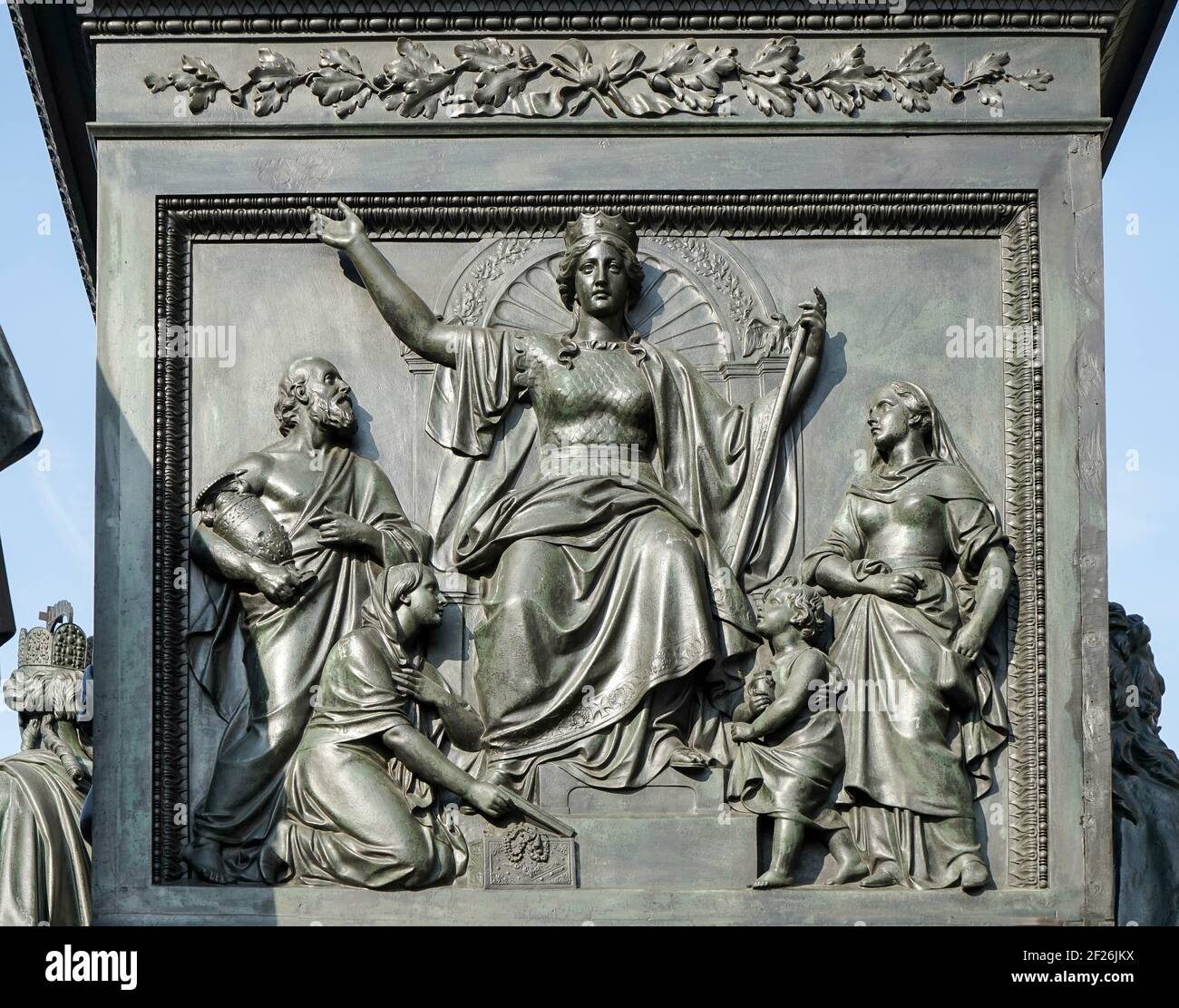 Détail du monument au Baron Freiherr von Stein en face de la Abgeordnetenhaus à Berlin Banque D'Images