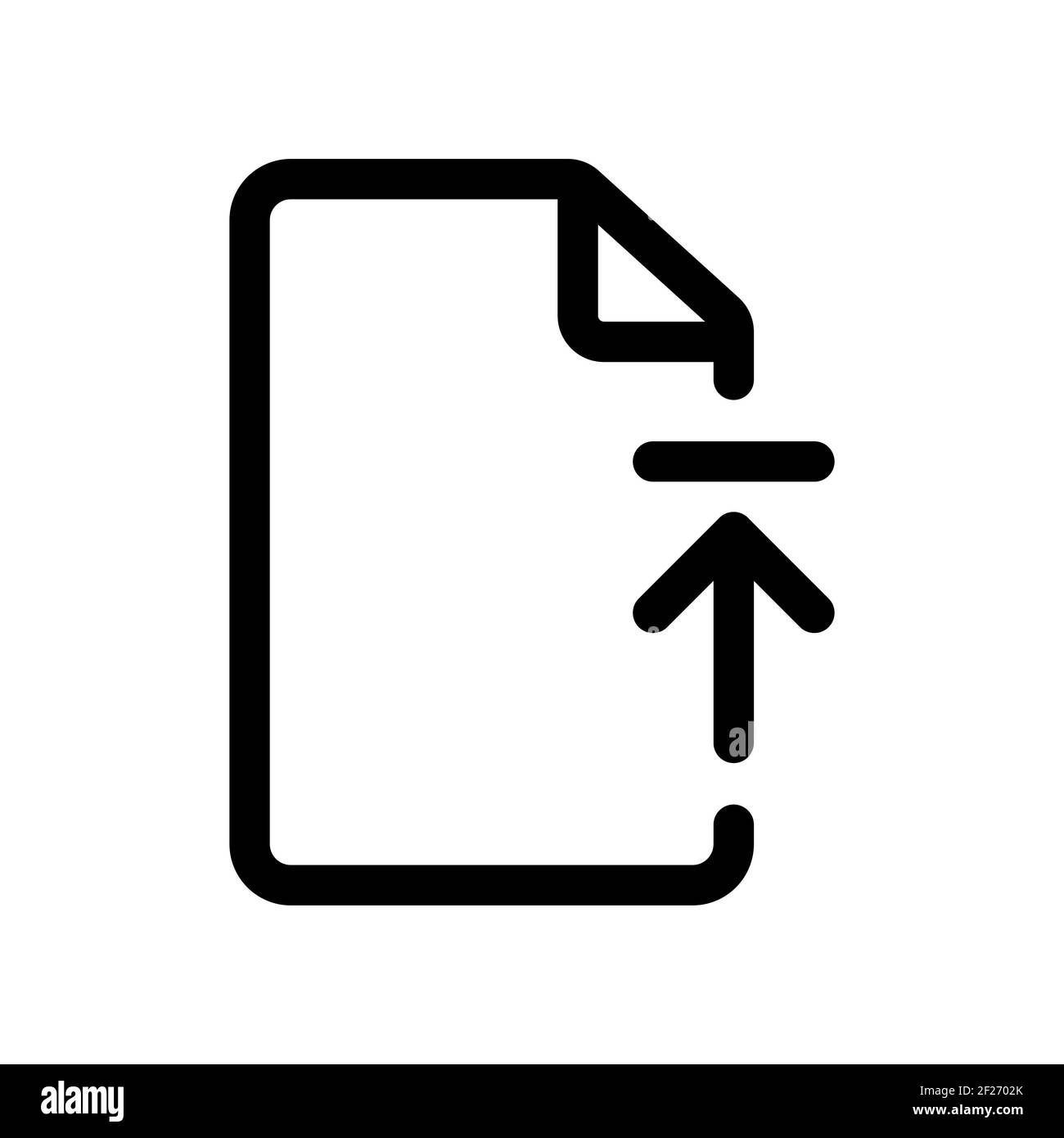 Téléchargez le document sur l'icône de contour Internet isolée sur fond blanc. Illustration de Vecteur