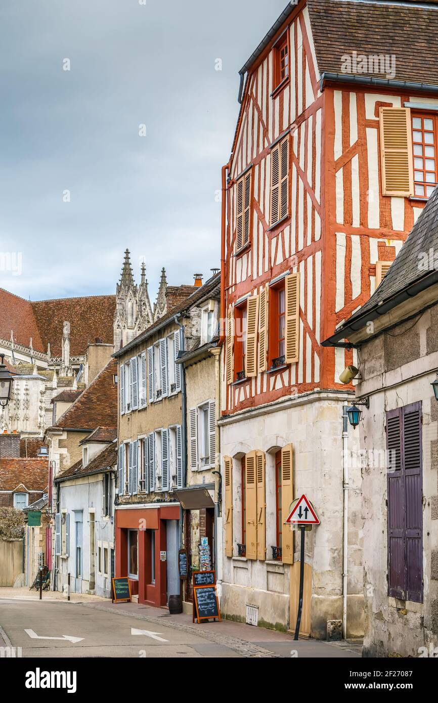 Strret à Auxerre, France Banque D'Images