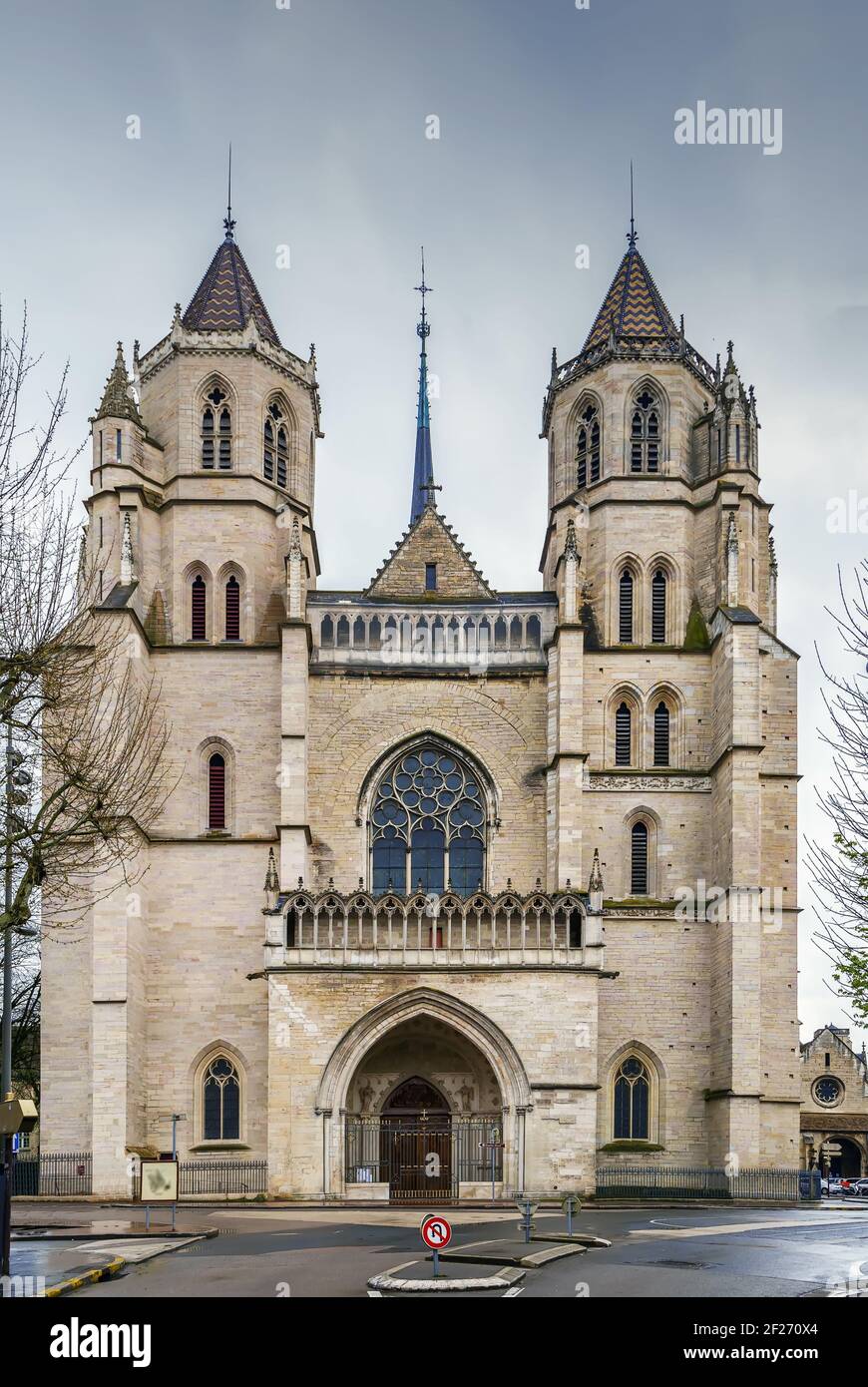 La Cathédrale de Dijon, France Banque D'Images