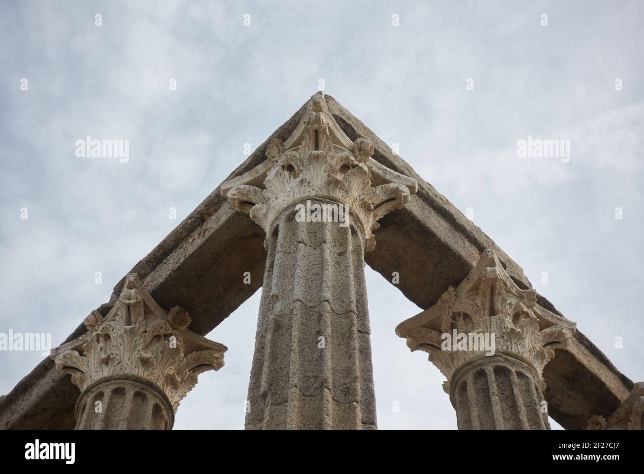 Temple romain Templo de Diana à Evora, Portugal Banque D'Images