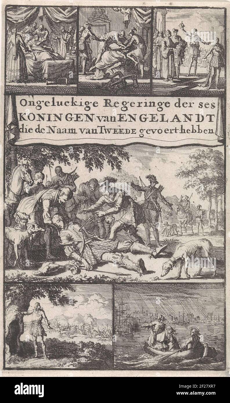 Richard Rames Ii Willem II, roi d'Angleterre, à travers le Ridder Walter Tyrrell pendant ...