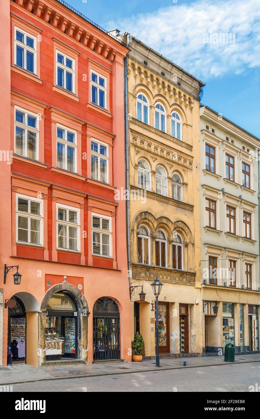 Rue Grodzka, Cracovie, Pologne Banque D'Images