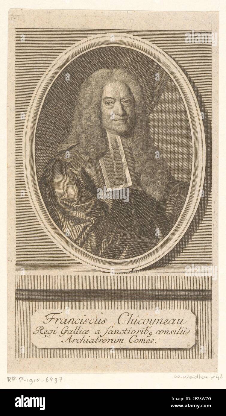 Portrait de François Chicogneau .. Banque D'Images