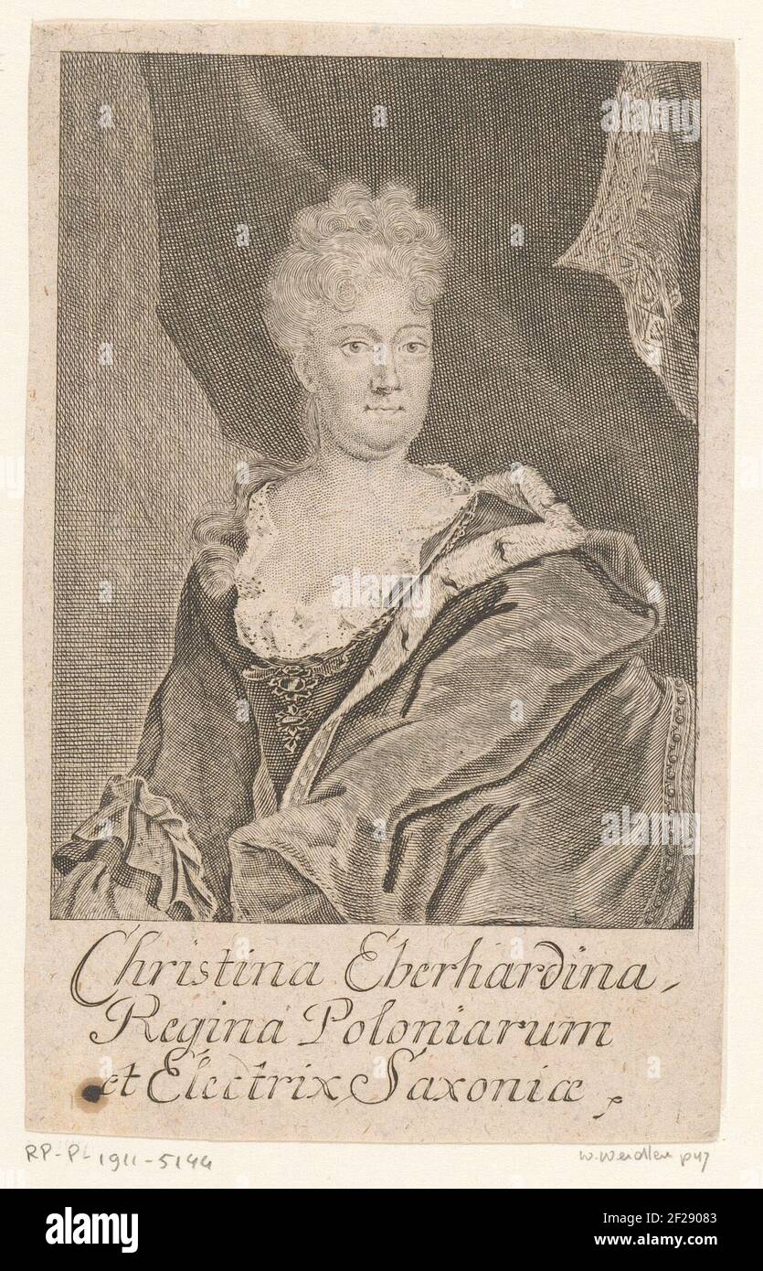Portrait de Christiane Eberhardine, Reine de Pologne et Keurstin de Saxe. Banque D'Images