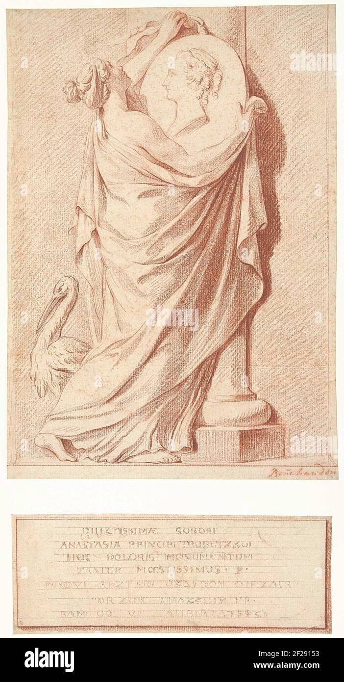 Conception d'un monument grave pour la princesse Anastasia Troubetkaja .. Banque D'Images