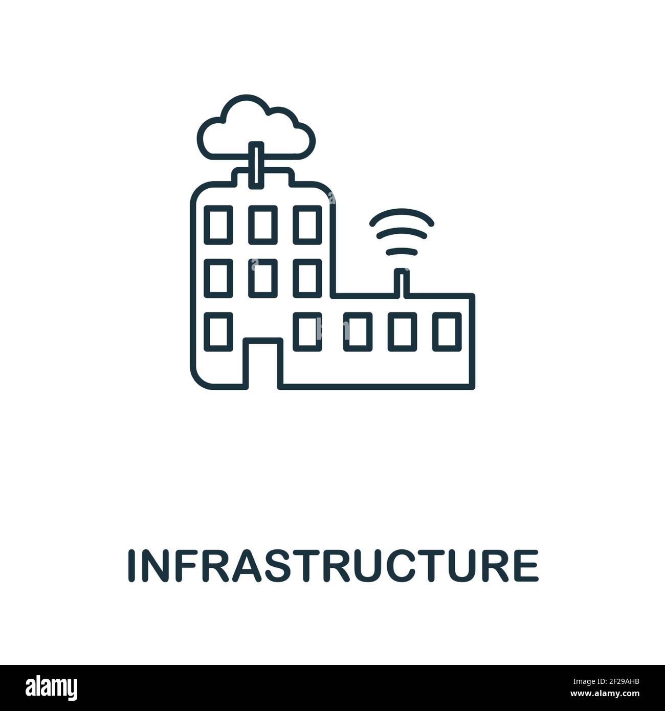 Icône Infrastructure. Élément simple de la collection Team Building ...