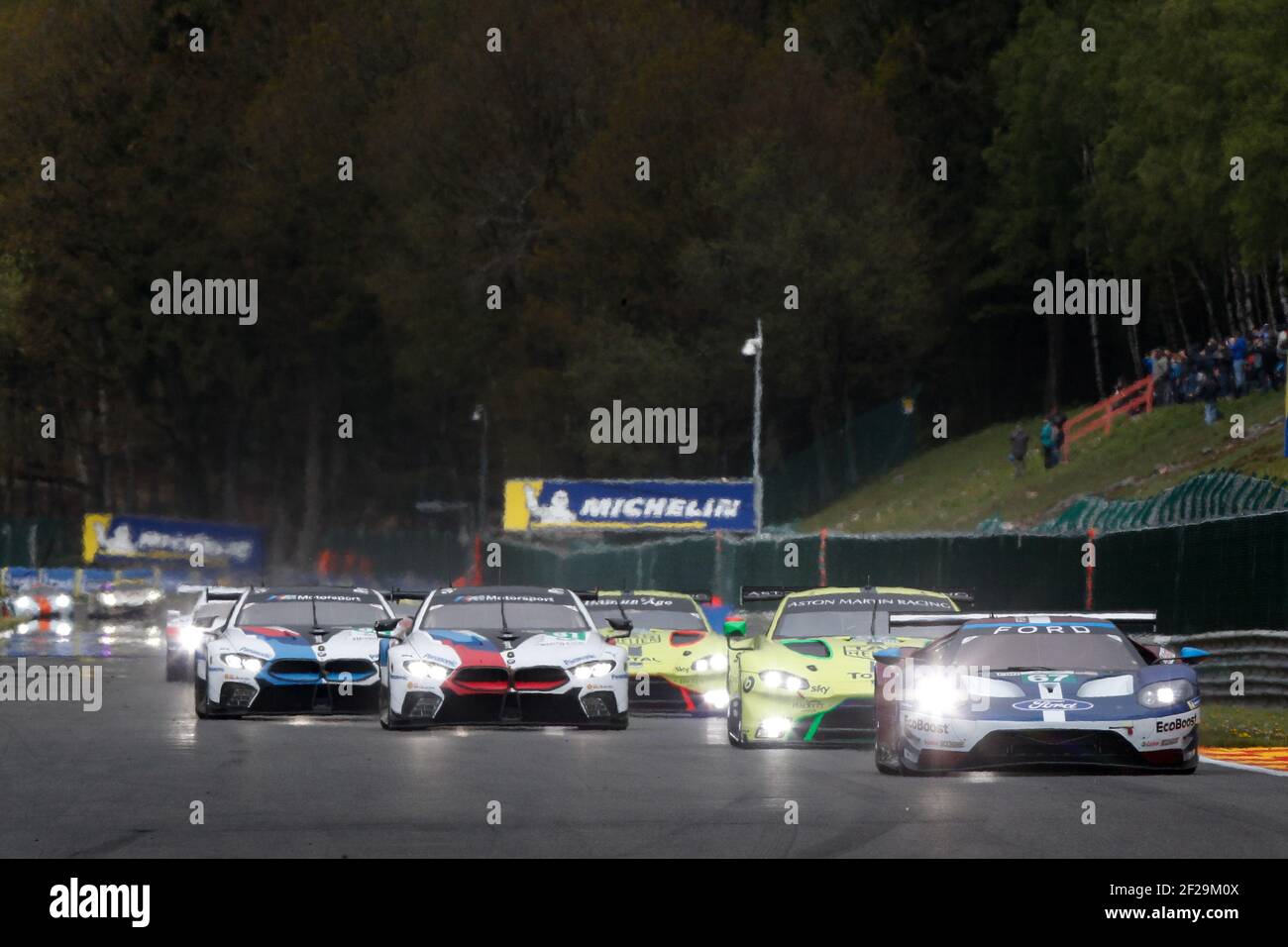 67 PRIAULX Andy (gbr), TINCKNELL Harry (gbr), BOMARITO Jonathan (Etats-Unis), Ford GT équipe Ford Chip Ganassi équipe UK, action 81 TOMCZYK Martin (ger), CATSBURG Nicky (nld), SIMS Alexander (gbr), BMW M8 GTE équipe BMW MTEK, action 82 FARCA (FARDA), Bruno FARANG (FARDA), FARANG (FARADT), FARISG (FARDA), BMW (FARISF) BMW M8 GTE équipe BMW MTEK, action pendant le Championnat du monde d'endurance WEC 2019 de la FIA, 6 heures de Spa du 2 au 4 mai, à Spa Francorchamps, Belgique - photo Frédéric le Floc'h / DPPI Banque D'Images