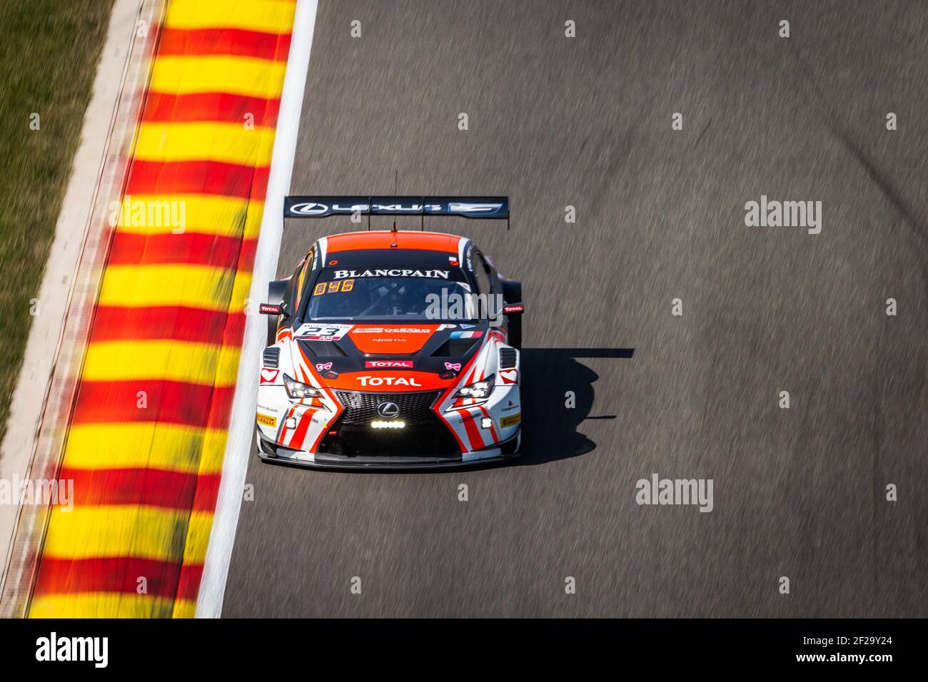 23 DELHEZ Bernard (bel), BARTHEZ Fabien (fra), CAYROLLE Eric (fra), BURET Timothe (fra) Lexus RCF GT3, Tech 1 Racing, total, action pendant le championnat 2019 Blancpain Endurance Series 24 heures de Spa, du 24 au 28 juillet, Spa Francorchamps, Belgique - photo Antonin Vincent / DPPI Banque D'Images