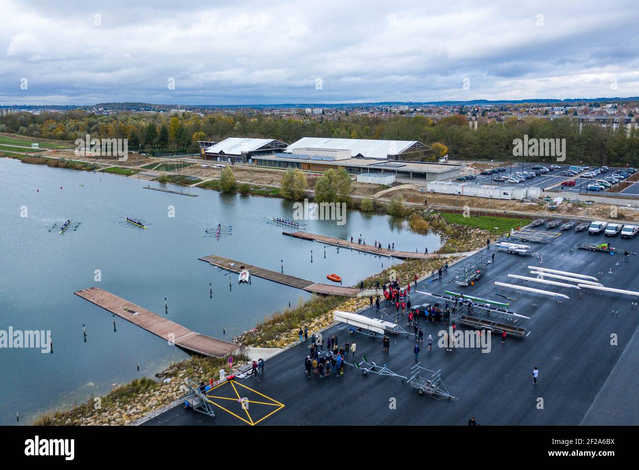 Concours d'aviron de 8 à Vaires sur Marnes, Ile de France, France Photo  Stock - Alamy