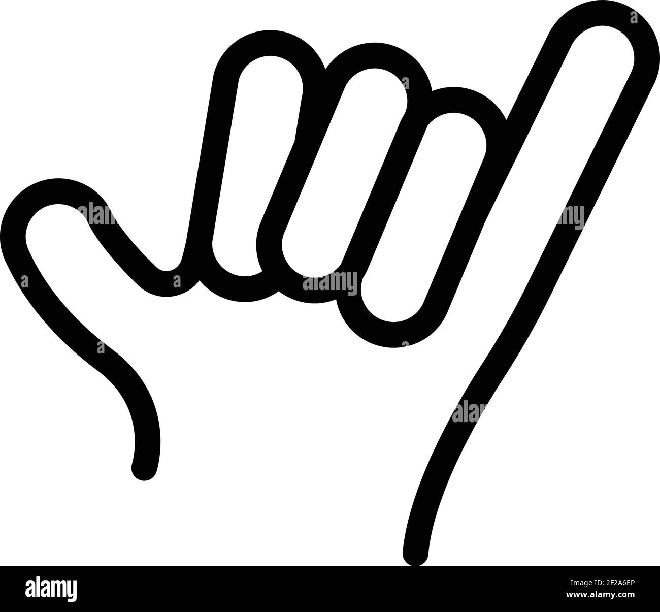 Icône de mouvement de la main lâche. Contour mouvement de la main accrocher l'icône de vecteur lâche pour la conception de Web isolée sur fond blanc Illustration de Vecteur