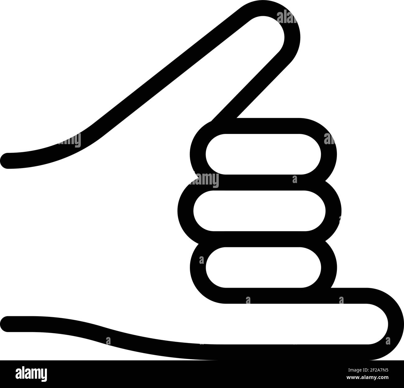 Icône de navigation gestuelle. Icône vectorielle de navigation par geste de la main pour la conception de sites Web isolée sur fond blanc Illustration de Vecteur