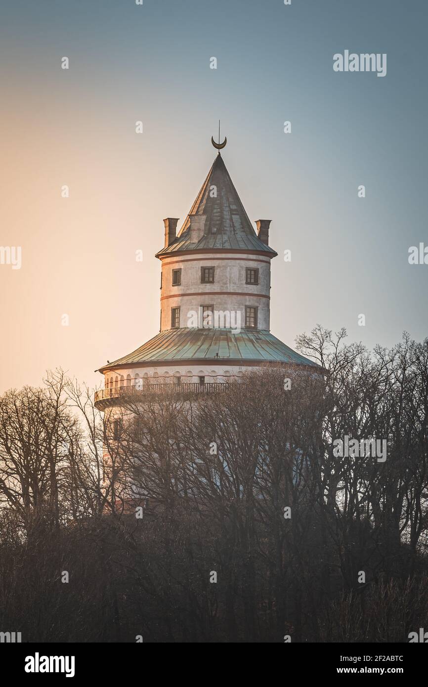 Sobotka - Château Humprecht. Château de chasse baroque et Renaissance Humprecht domine la région et l'un des symboles de la région appelée Banque D'Images