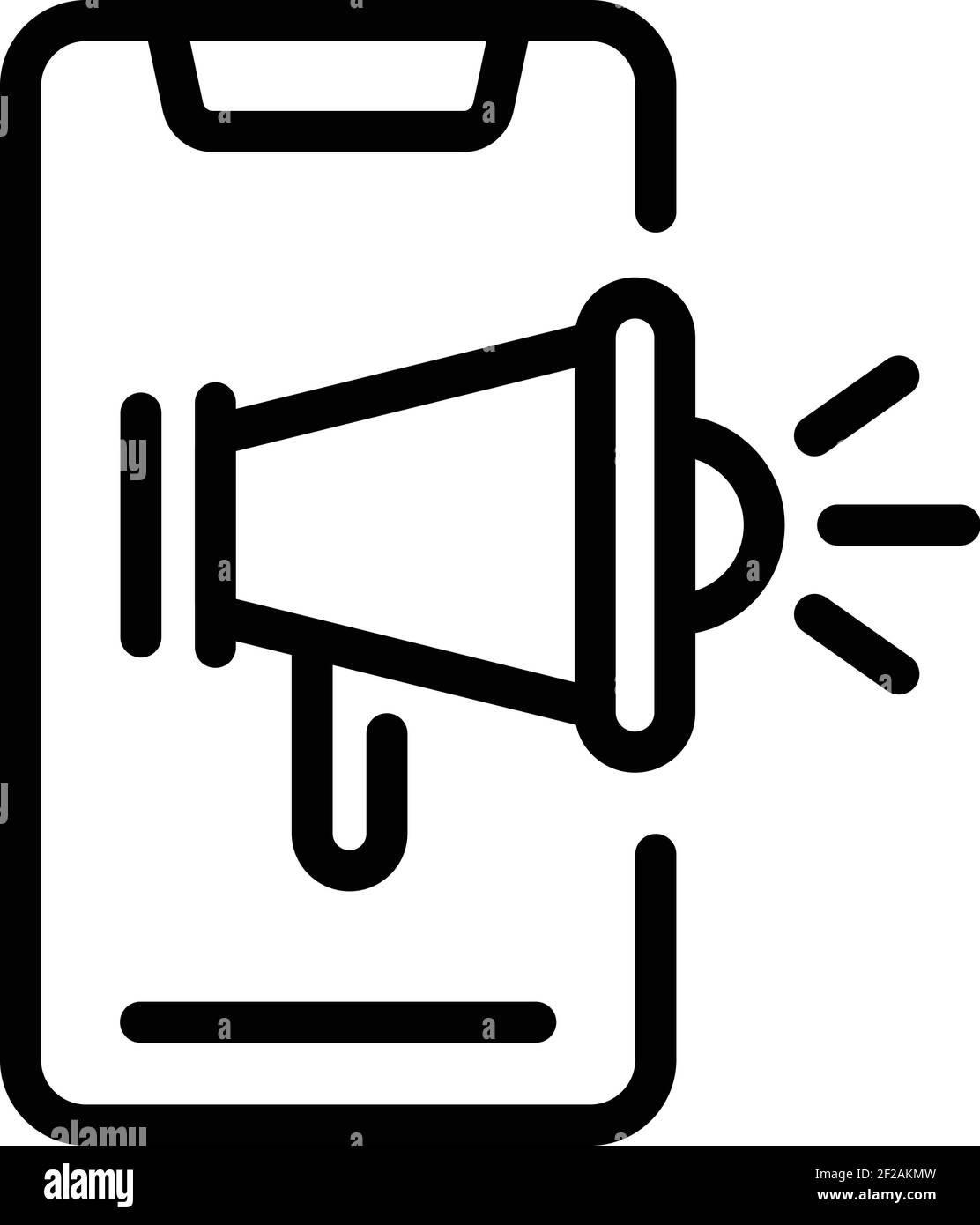 Icône de campagne mobile. Description de l'icône de vecteur de campagne mobile pour la conception Web isolée sur fond blanc Illustration de Vecteur