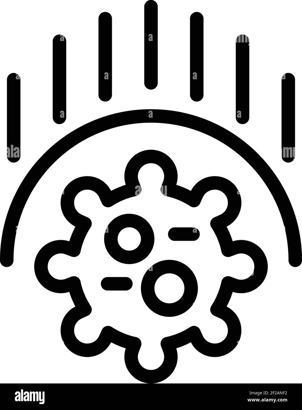Icône de défense antibactérienne. Contour antibactérien de défense vecteur icône pour la conception de Web isolé sur fond blanc Illustration de Vecteur