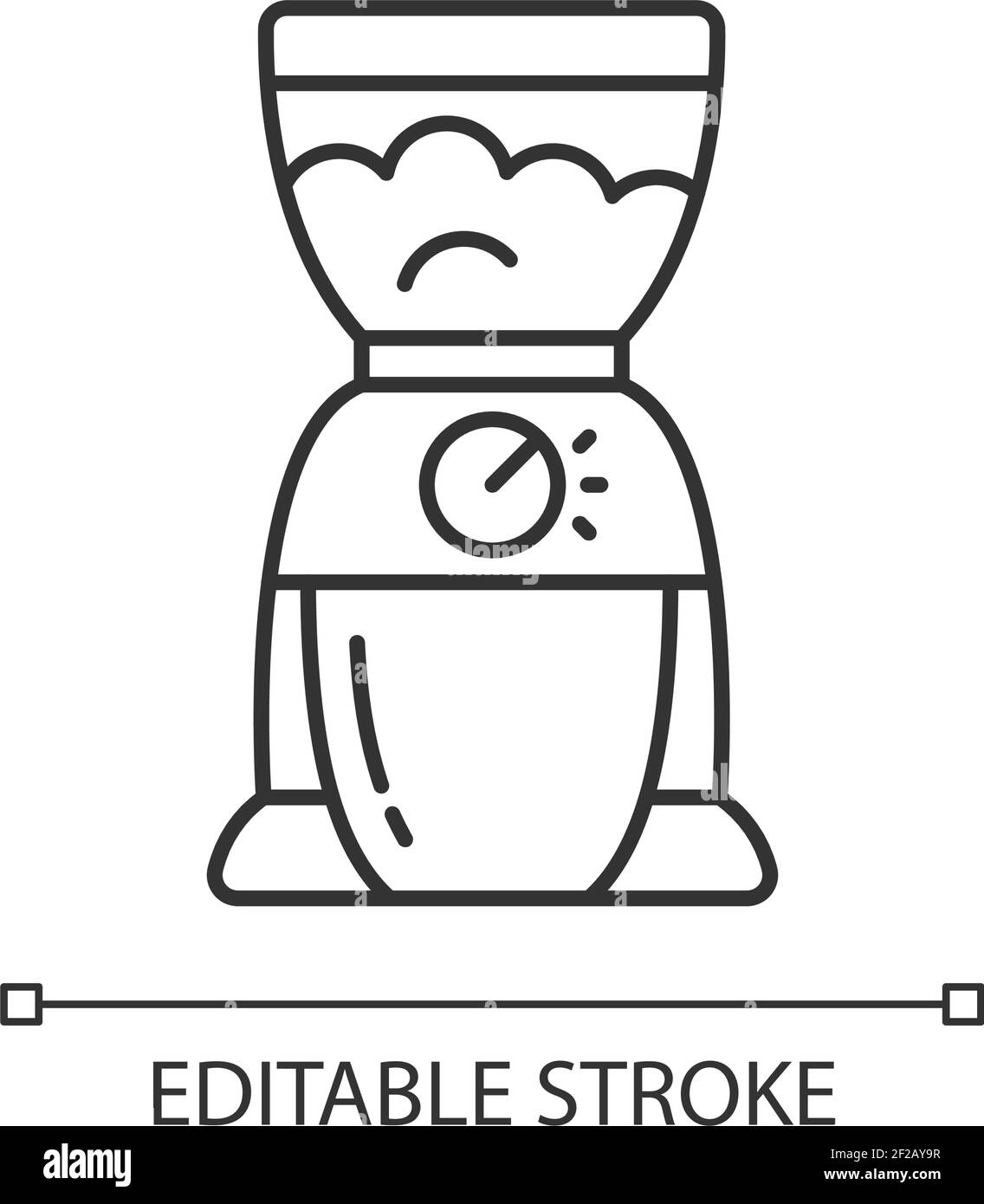 Symbole linéaire du moulin à café Illustration de Vecteur
