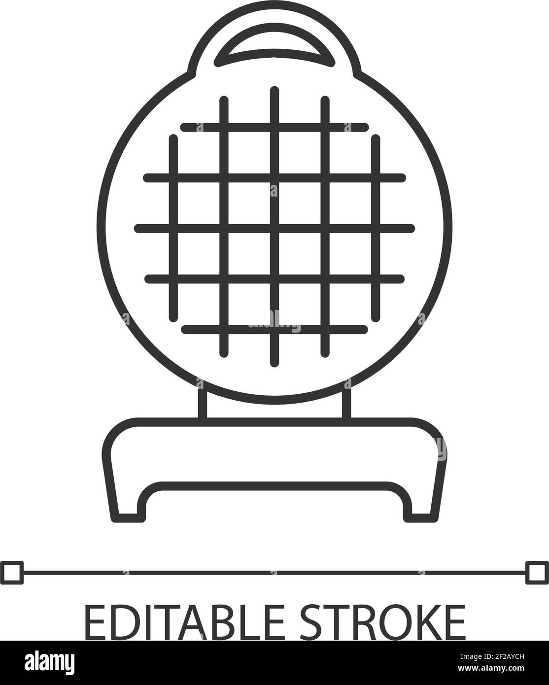 Icône linéaire Waffle Maker Illustration de Vecteur