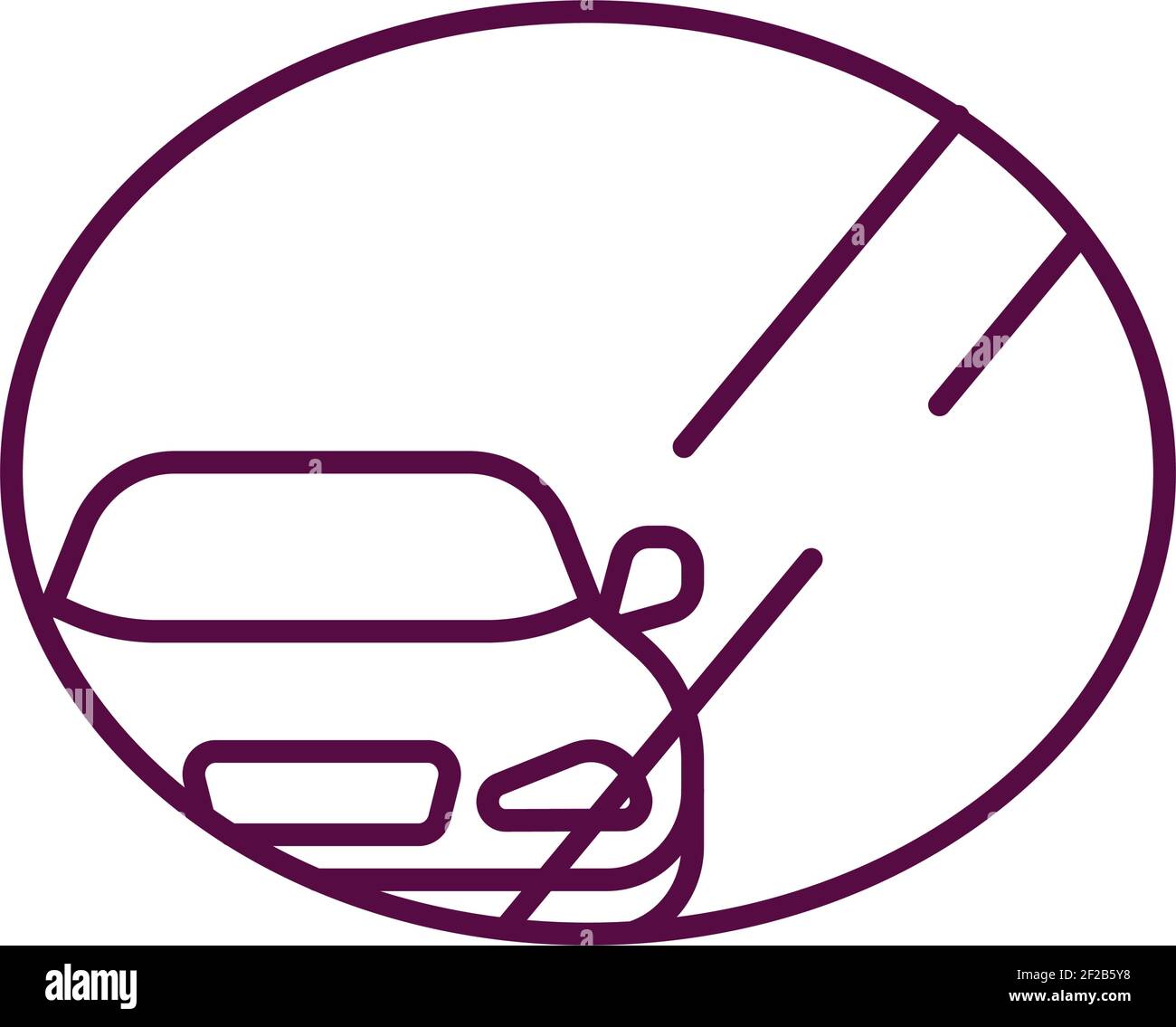 Icône de couleur RVB noire de sécurité du drive-in Illustration de Vecteur