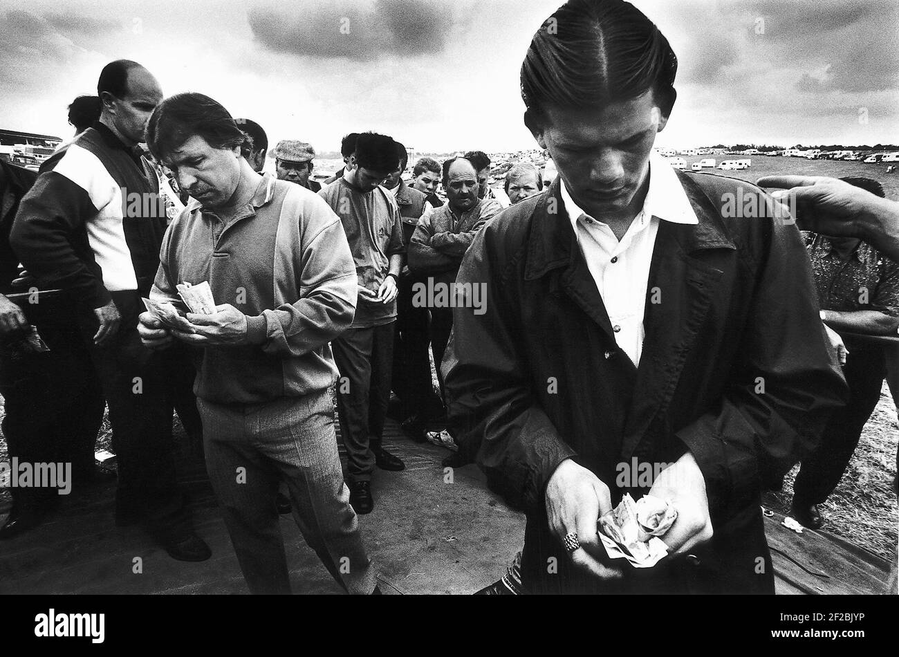 Epsom Derby, jour 1993, pitch et base de données Toss Banque D'Images