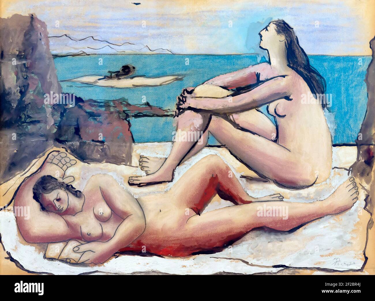 Trois baigneurs, trois Baigneuses, Pablo Picasso, 1920 ans, Solomon R. Guggenheim Museum, Manhattan, New York City, Etats-Unis, Amérique du Nord Banque D'Images Trois baigneurs, trois Baigneuses, Pablo Picasso, 1920 ans, Solomon R. Guggenheim Museum, Manhattan, New York City, Etats-Unis, Amérique du Nord Banque D'Images