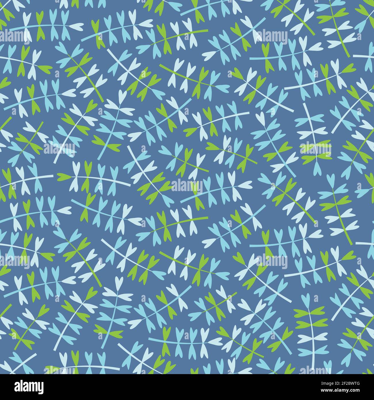 Élégant motif fleuri vectoriel tendance sans couture avec branches de feuilles variées. Texture feuillages tendance pour l'impression et le textile Illustration de Vecteur