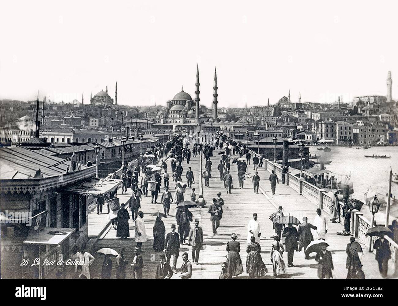 Pont de Galata. Banque D'Images