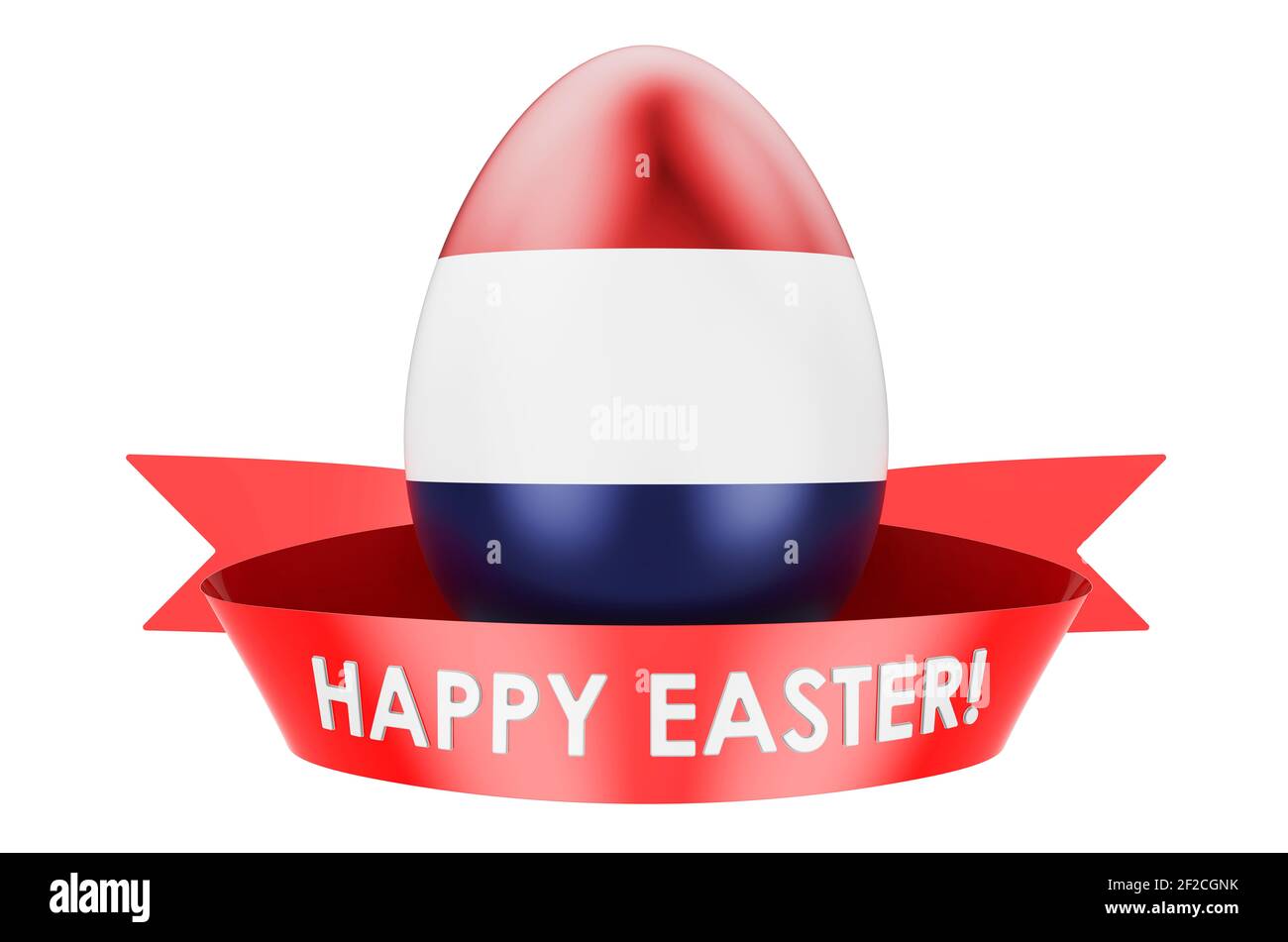 Œuf de Pâques avec drapeau néerlandais. Happy Easter aux pays-Bas concept,  rendu 3D isolé sur fond blanc Photo Stock - Alamy