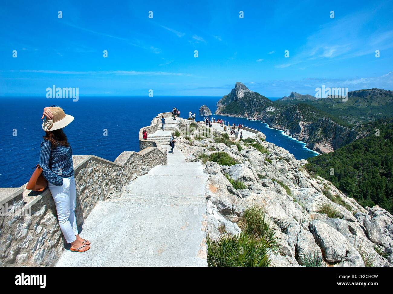 Mirador da sa crueta, Formentor, Majorque, Iles Baléares, Espagne Banque D'Images