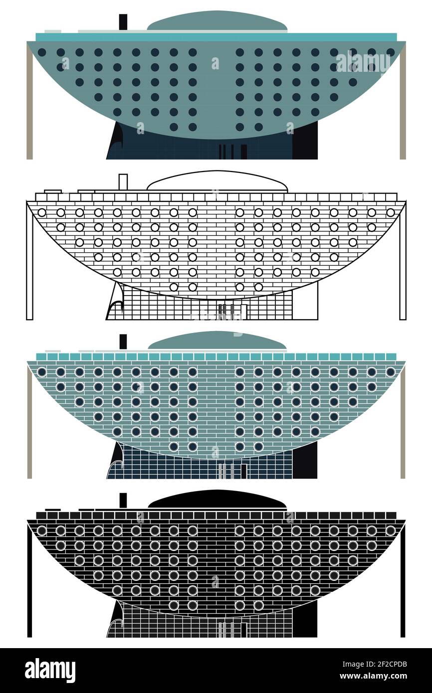 Hôtel unique à Sao Paulo, Brésil Illustration de Vecteur