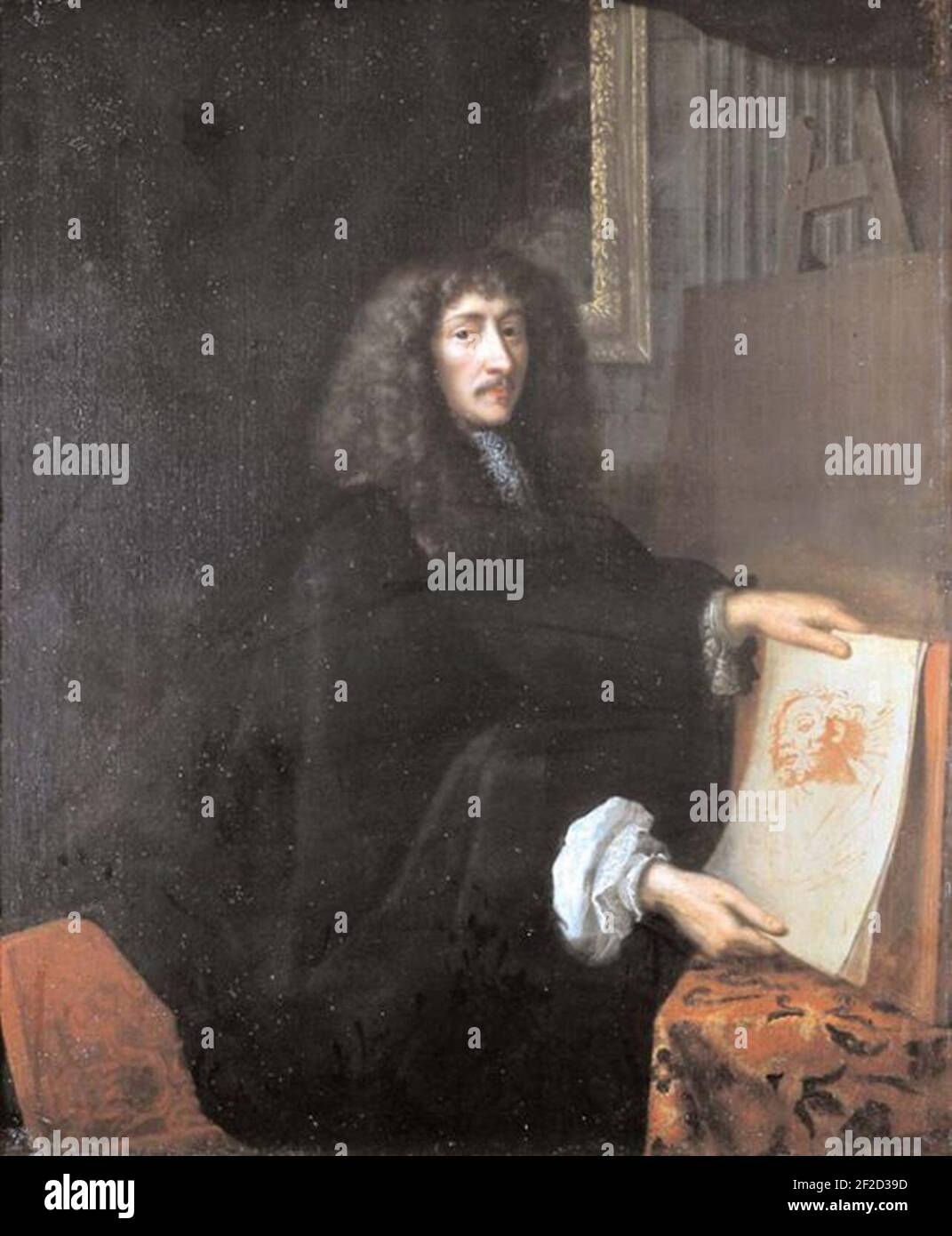 Portrait de Jean Nocret. Banque D'Images