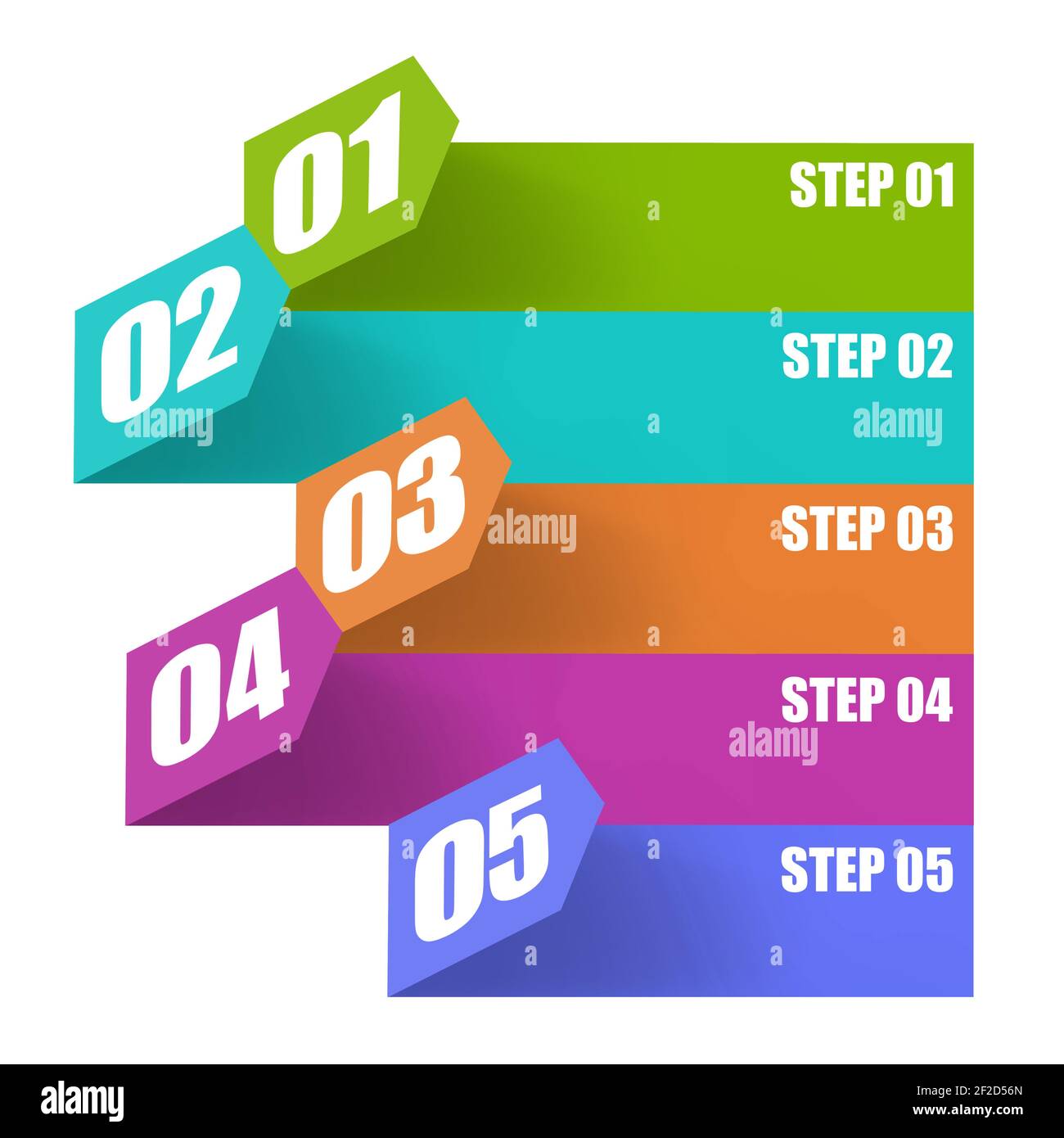 Modèle infographique abstrait de processus métier , étape par étape Banque D'Images