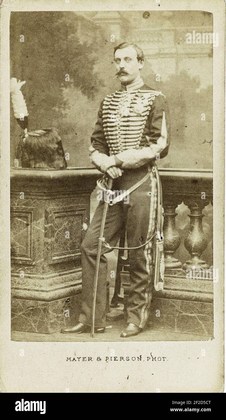 Portrait du Prince Joachim Murat, aide de camp de Napoléon III et colonel aux guides. Banque D'Images