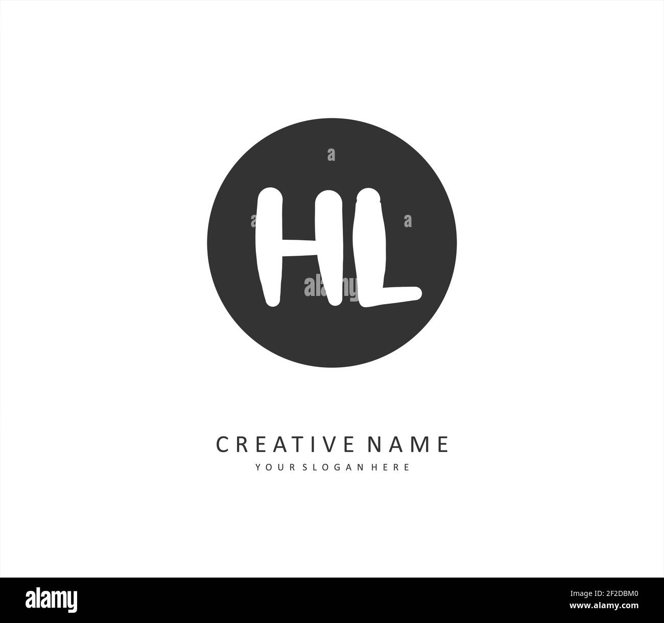 HL lettre initiale écriture manuscrite et logo de signature. Un concept d'écriture manuscrite logo initial avec élément de modèle. Illustration de Vecteur