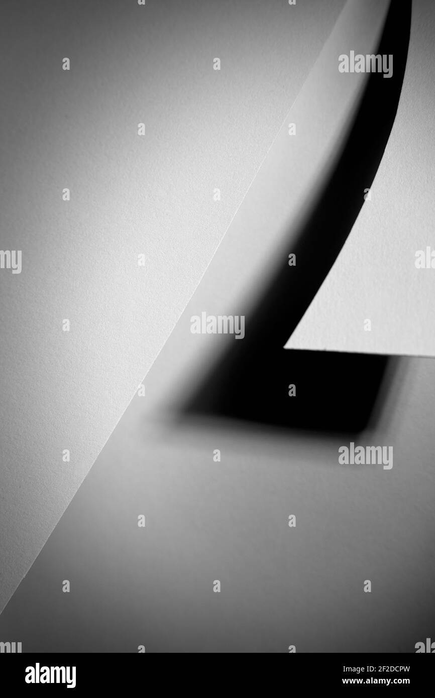 Gros plan noir et blanc de la configuration temporaire créant un résumé image Banque D'Images